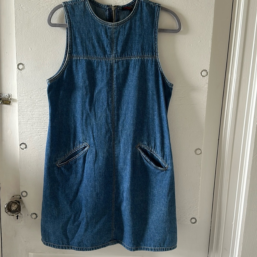 Vintage 90s Basic Utilities B/U Denim Dress